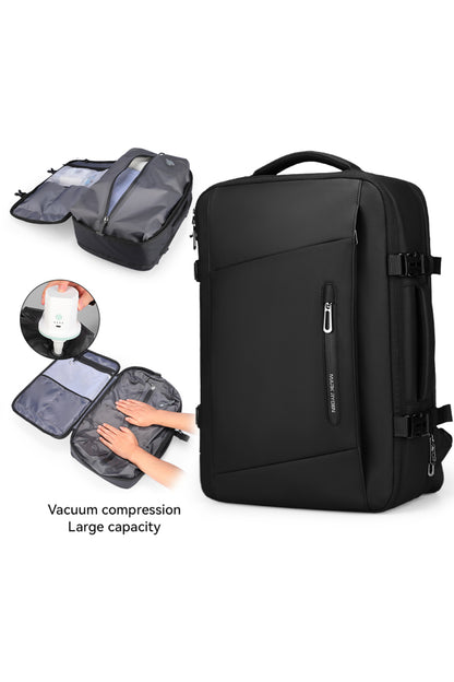 حقيبة سفر مضغوطة بتفريغ الهواء مع جهاز مضخة هواء، حقيبة ظهر مقاس 17 بوصة، مصنوعة من قماش أكسفورد المقاوم للماء