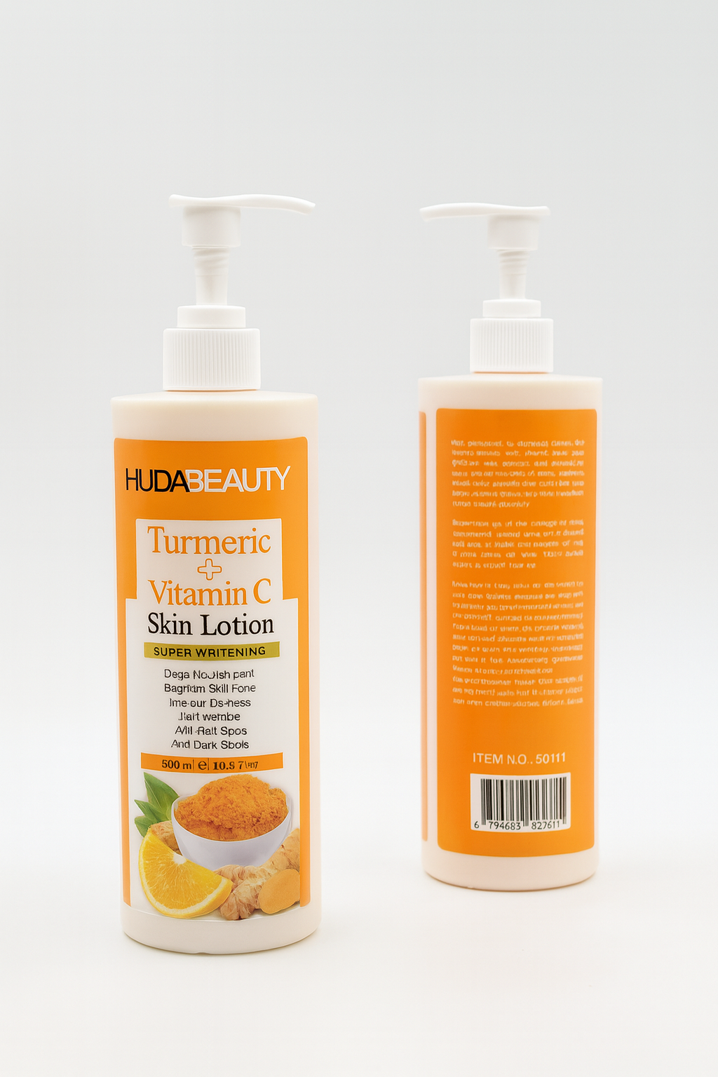 Huda Beauty Turmeric + Vitamin C Skin Lotion – Brightening & Nourishing Body Moisturizer (500ml)