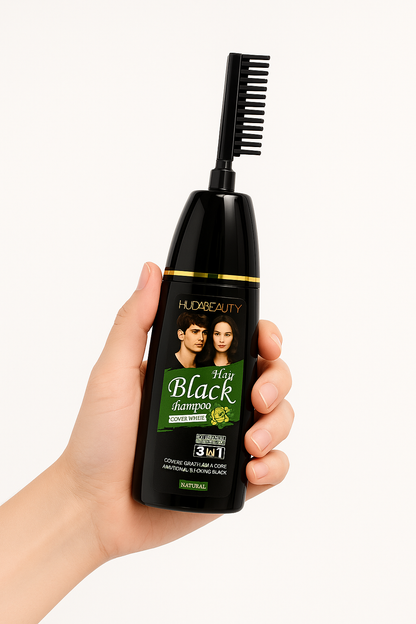 HUDA BEAUTY Hair Black Shampoo 3-in-1 (Cover White)